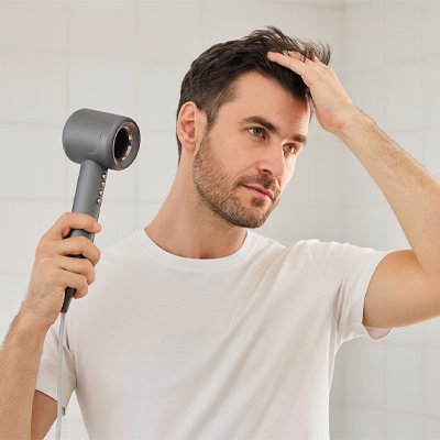 Seche cheveux ionique gris homme cheveux courts